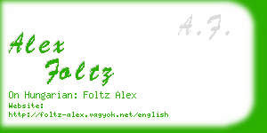 alex foltz business card